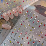 Jelly Gem Nail Stickers, Colorful And Simple French Style Decorative Stickers And Accessories 【bluey