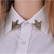 KIMI-Brooch Vintage Beautiful Collar Durable Hollow Out Jewelry Metal Shirt