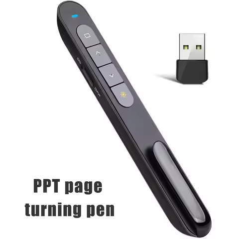Laser Presentation Pointer 2.4G USB Wireless Demonstration Remote Control Pen for PowerPoint PPT for