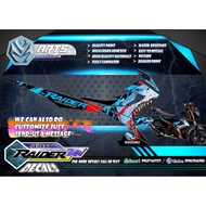 Raider 150 Decals - Blue Shark