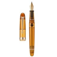 Asvine V126 Vacuum Filling Fountain Pen EF/F/M Nib Beautiful Transparent Brown/ Matte Blue White Acr