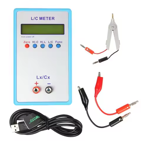JUNTEK LC-200A LC200A Digital Handheld LCD Capacitance Inductance Meter Precision 1pF-100mF 1uH-100H