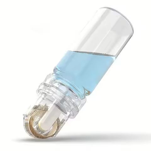 64 Pins Titanium Micro Needle Roller Skin Care Tool Reusable Serum Import Instrument for Scalp Hair 