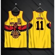ATLANTA HAWKS TRAE YOUNG Yellow Jersey | YOUNG 11 JERSEY | FULL SUBLIMATION