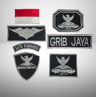 LOGO BORDIR GRIB JAYA KOMPLIT/KOMANDO SATGAS / ORMAS GRIB JAYA FULSET MURAH 7 MACAM