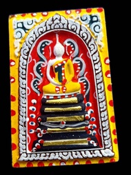 วัตถุมงคลหลวงพ่อคูณ ปริสุทฺโธ พระสมเด็จรุ่นคูณเจริญทรัพย์ปี2537ออกวัดบ้านไร่ เนื้อผงพุทธคุณลงยาฝังตะ