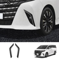 Car Front Bumper Splitter Spoiler Decorative Trims Fog Light Canard for  Alphard 40 Series 2023+ Replacement Accessories Gloss Black