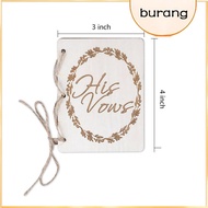 2 Pieces Bride Groom Vow Booklet Wedding Vows Books Decoration Oath Book