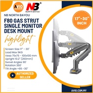 NB North Bayou 17" - 30" 19 20 22 24 27 28 29 Inch Gas Strut Single Arm Table TV Monitor Bracket F80