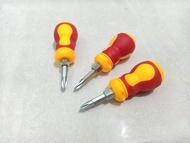 Obeng Cebol Magnet Plus Motif Orange Kuning / Obeng Cebol / Obeng Kecil / Obeng Plus / Obeng Bolak B