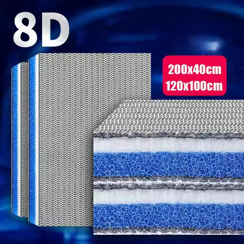 12D 8D Aquarium Filter Sponge Media Upgraded 12-Layers No Glue Filter Pads Fish Tank Skimmer koi Pon