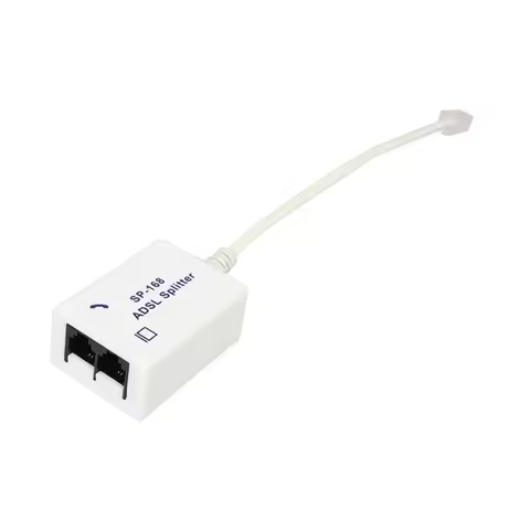 2Pcs DSL Filter Splitter ADSL Splitter for Phone Line Male to 2 Female RJ11 6P4C/6P2C Telephone Mode