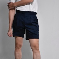 era-won กางเกงขาสั้น รุ่น Double belts Classic Shorts (V2) สี Navy Blue seven