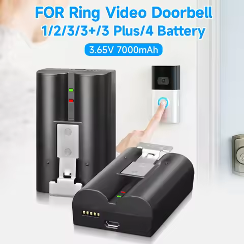 7000mAh Ring Video Doorbell Battery for Ring-Video V4 Compatible with Ring Video Doorbell 4/3/2/1 St