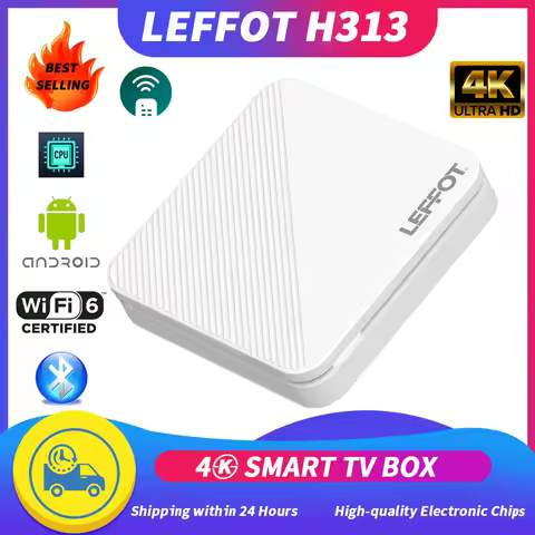LEFFOT H313 Smart TV Box Android 14.0 RK3518 Quad Core 4K HDR Wifi6 Suitable for 2.4G&5G HD Google P
