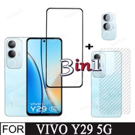 Vivo Y29 5G Tempered Glass Screen Protector For Vivo Y 29 VivoY29 Y19S 3 in 1 Full Coverage Glass Fi