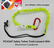 PICASAF Safety Tether Tools Lanyard With Aluminium Carabiner ( 2cm x 90cm )
