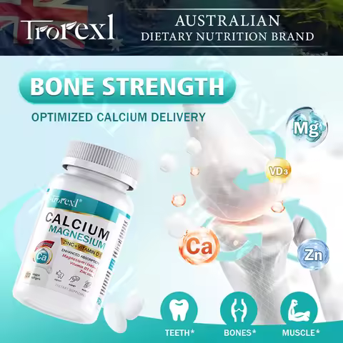 120 Caps Natural Height Growth Maximizer, Calcium, Vitamin D3 & Zinc, Bone Growth Supplement for all