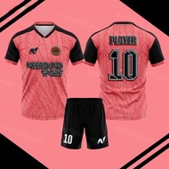 Jersey Bola Dengan Seluar Dewasa Jersy High Quality Sportswear Pink Football Jersi Custom Name and Number for Lelaki Budak Perempuan Jersey Murah Plus Size Jersey Muslimah Malaysia