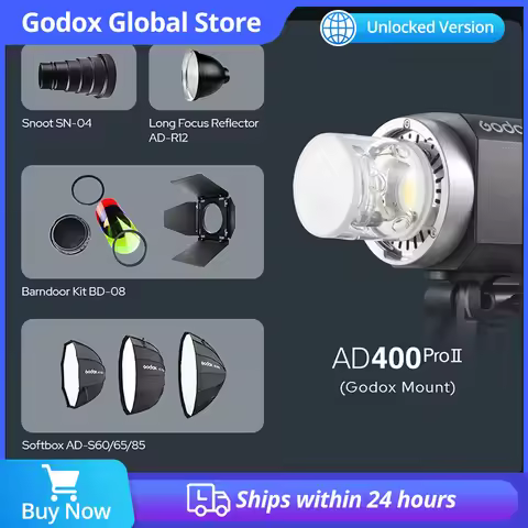 Godox AD400PROII AD400PRO II All-in-One Outdoor Flash TTL Built-in Li-on Battery 2.4G Wireless X Sys