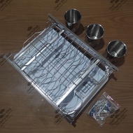 2 Tier 304 Stainless Steel Dish Rack / Premium SUS304 Stainless Steel