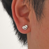 1 Pair (2pcs) Heart Stud Smiley Piercing Earrings – Minimalist & Playful Daily Wear Accessories
