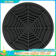 In stock-Silicone Spider Web Coasters for Drinks - 6 Pack  Design Spider Drink Coasters, 4Inch Black