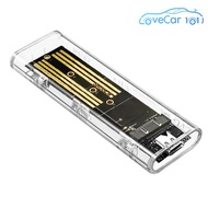 M.2กล่องฮาร์ดไดรฟ์มือถือ NVME NGFF เคสฮาร์ดดิสก์แบบพกพา USB Type C โปรโตคอลคู่เคสหน่วยความจำภายนอก S