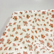 Pure Cotton Double Layer Gauze Pastoral Fresh Crepe Small Floral Print Crepe Baby Homewear Children'