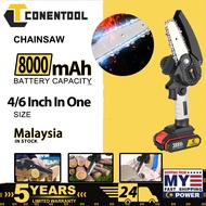 Conentool 5 year warranty 4 6 Inch Mini Cordless Chainsaw Portable Branch Saw Wood Pruning Cutter Gergaji Elektrik Mesin Potong Pokok