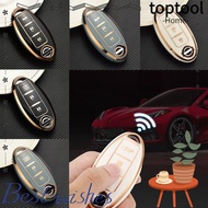TOPTOOL Key Cover Shell, Soft TPU Key Protector Car Key , 3 Bottons Full Protection Holder Key  Cove