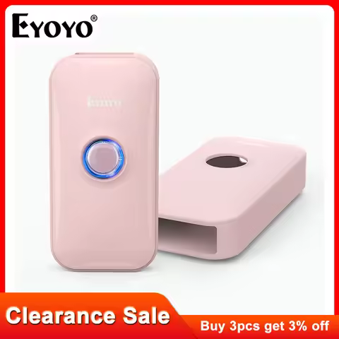 EYOYO Clearance Sale Mini 1D Laser Barcode Scanner With Case Portable Bluetooth Bar Codes Reader Fas