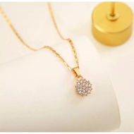 Gold Plated Gemstone Necklace Women pendant Necklace Gold pendant Necklace