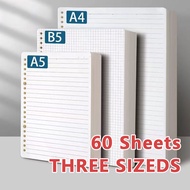 Binder Refill A5/B5/A4 Refill pages/ loose leaf Notebook Binder Refill (60 leaves) W55 A5 Notebook B