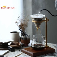 Pour over Coffee Dripper Stand Pour over Coffee Dripper Adjustable Coffee Filter Stand Holder with Wooden Base