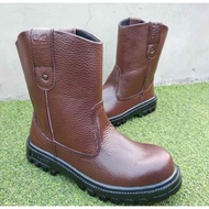 Genuine cowhide steel toe safety shoes