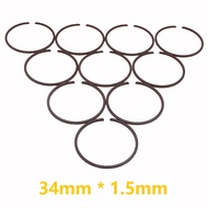 10pcs 34mm x 1.5mm Piston Ring Fit STIHL FS45 FC55 FS75 FS80 FS85 FH75 HL45 KM55 BG45 BG46 BG55 BG65