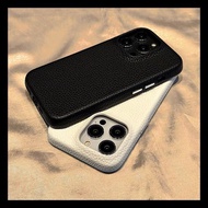 Ins Chic Lychee Faux Leather Pattern Texture Pattern Phone Case for IPhone 16 15 14 13 15 11 Pro Max