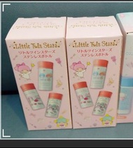 (共3款)最新天使款藍蓋+絶版紅蓋 350ml 日本景品 Sanrio little twin stars  twinstars twins stars  Kiki lala 雙子星双子星保温瓶保溫瓶保温壼保溫壺保溫杯保温杯保冷壼不鏽鋼金屬熱水瓶冷水瓶暖水壼