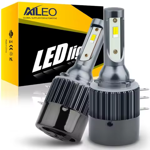 AILEO 2Pcs H15 6000K High Beam LED Headlight Bulb CSP Chip DRL 90W High Power 50000LM Turbo Fan For 