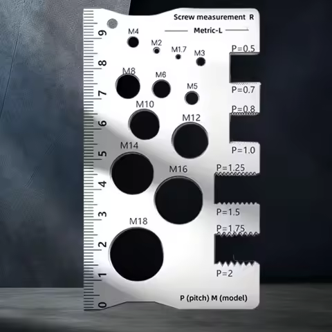 410 stainless steel screw measuring ruler precise tooth pitch measurement diameter pitch bolt calipe