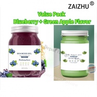 LOCAL FAST SHIPPING Value Pack Blueberry + Green Apple Flavor     Sea Moss Gel, 16OZ Raw Flavored Ir