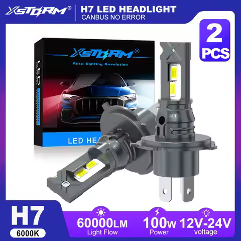 XSTOTM H4 LED Headlight Canbus 100W 60000LM LED H7 Light Bulbs Car Turbo Lights With Fan Auto Headla