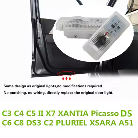 2PC Auto LED Logo Door Projection Welcome Light for Citroen Xsara Versand III Saxo Picasso C4 C4L C3