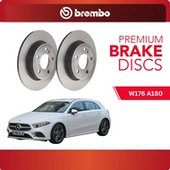 BREMBO Rear Discs (2pcs) - Mercedes W176 A180,A200,A250, Mercedes W246 B200