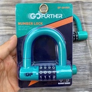 High-quality U-shaped digital lock, safe GoFuther U-shaped lock, 4-digit password lock, Security loc