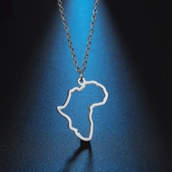 Africa Map Necklace Egypt South Africa Kenya Nigeria Stainless Steel Necklace Africa Map Necklace, W