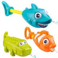 3pcs Water Gun Toys, Summer Pull-Type Water Guns, Cartoon Shark, Clownfish, Crocodile Shaped Water G