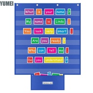 YUMEI Standards Pocket Chart, Large Durable Classroom Pocket Chart, Educational Class Schedule Chart
