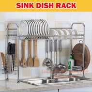 Sink Dish Drying Rack Stainless Steel Chrome Kitchen Dish Rack